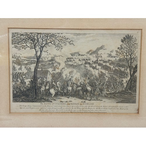 1659 - Scottish interest: After Augustin Heckel (c.1690-1770) - an engraving of 'The Battle of Culloden, ne... 