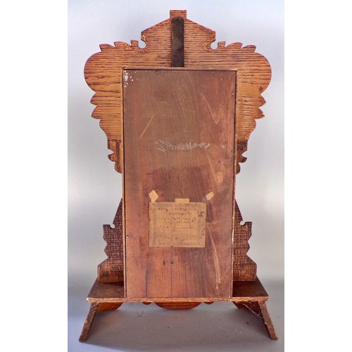 403 - An American ‘Gingerbread’ cased clock, 58 x 25cm.