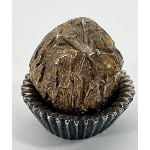 277 - Italian silver novelty model of a Ferrero Rocher, '3÷5g' to base