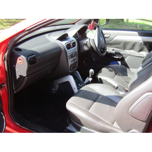 1140 - Private Local Vendor (retired and unable to drive) Vauxhall Tigra Exclusive REG: VE06 MWU, Red, petr... 