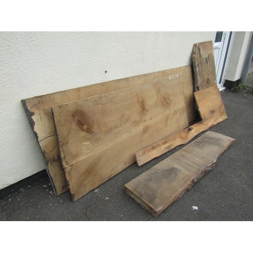 1582A - A huge long seasoned oak plank 225cm x 80cm x 2.5cm another 175cm x 75cm x 2.5cm and an oak beam, 14... 