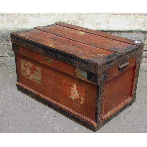 1241A - A Marshall Improved Air & Watertight chest patent 1918, in timber with zinc lining