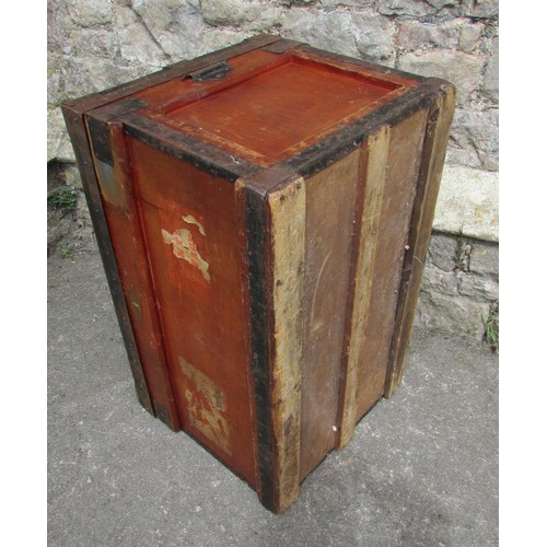 1241A - A Marshall Improved Air & Watertight chest patent 1918, in timber with zinc lining