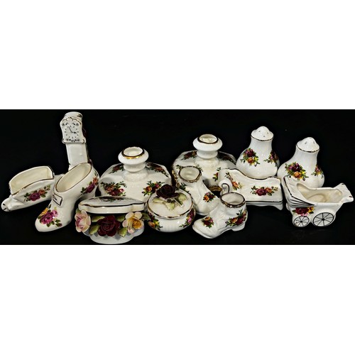 47 - Royal Albert Old Country Roses tea wares including six large plates, vases / urns and ornaments