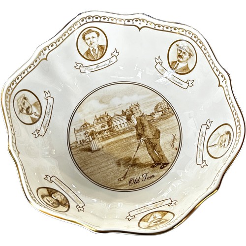 46 - Golfing interest: An Aynsley limited edition Bill Waugh Millennium Collection ‘Old St Andrews Bowl’,... 