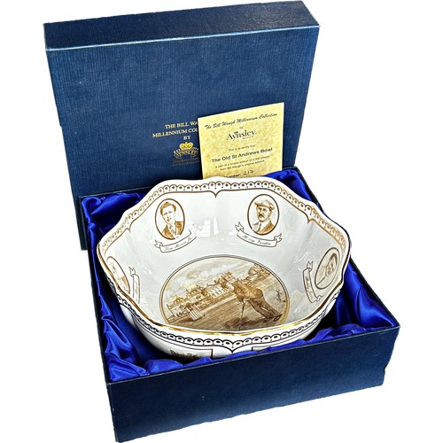 46 - Golfing interest: An Aynsley limited edition Bill Waugh Millennium Collection ‘Old St Andrews Bowl’,... 