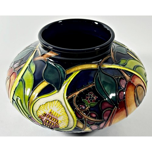 13 - A Moorcroft Queen's Choice squat vase, decorated with grapes, figs and peaches with original box 12c... 