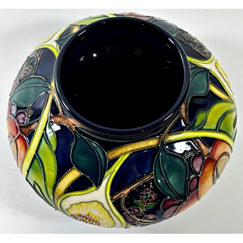 13 - A Moorcroft Queen's Choice squat vase, decorated with grapes, figs and peaches with original box 12c... 