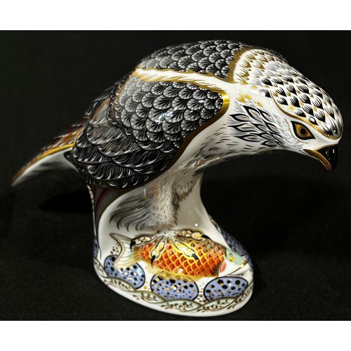 30 - A limited edition Crown Derby Osprey 37/350 with original box and certificate 15cm high