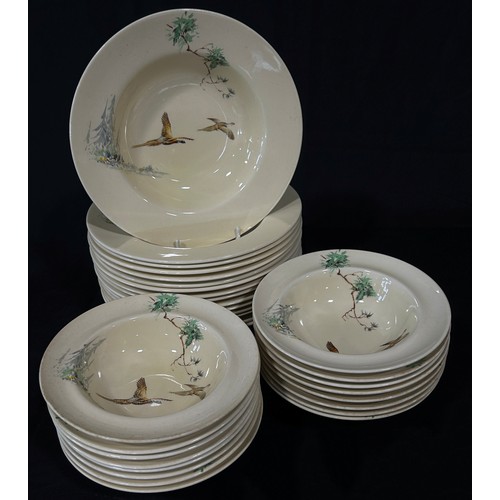 142 - A large quantity of Royal Doulton Coppice dinner ware, comprising graduated plates bowls, tureens et... 