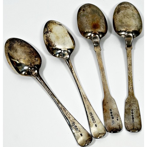 254 - A pair of Georgian silver serving spoons, London 1787, maker Richard Crossley, together with another... 