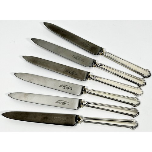 262 - A set of six matching silver handled fruit knives and forks and six further fruit knives