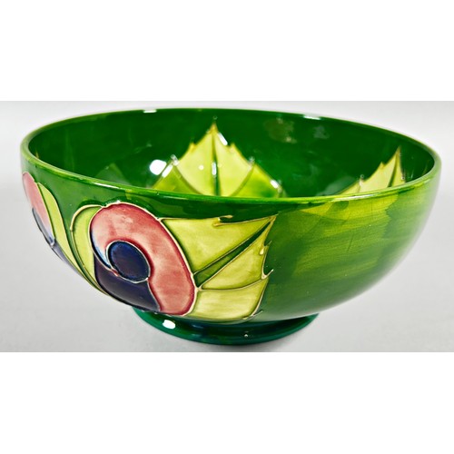 129 - Moorcroft Pink Rose bowl, 20cm diameter