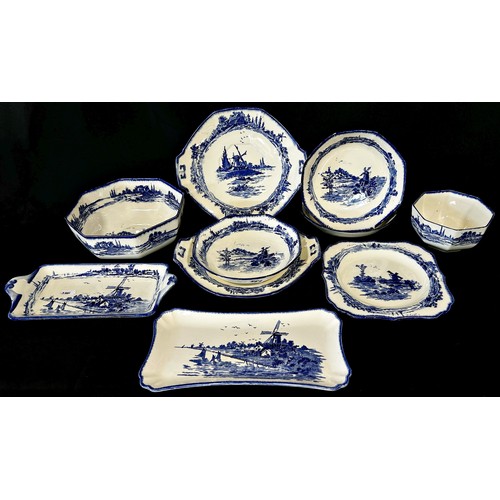 135 - Royal Doulton Norfolk pattern tableware comprising tea cups and saucers, sandwich plates, bowls etc