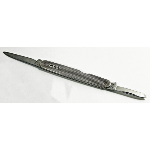 270 - A silver two bladed penknife, Sheffield 1959, maker William Needham