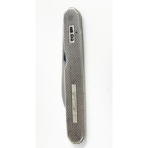 270 - A silver two bladed penknife, Sheffield 1959, maker William Needham