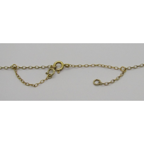 326 - 9ct engraved locket necklace and a further 9ct chain necklace with replacement gold plated clasp, 8.... 