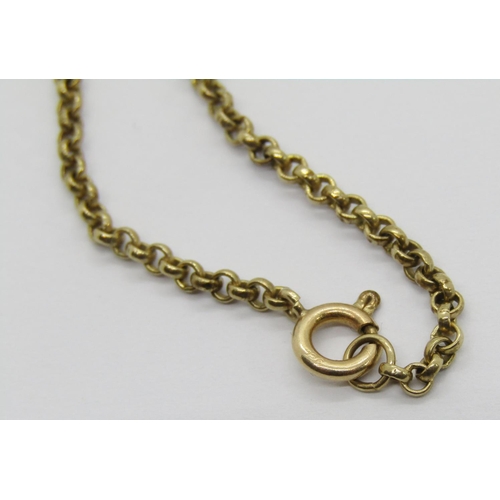 385 - 9ct belcher link chain necklace, 62cm L approx, 7.8g