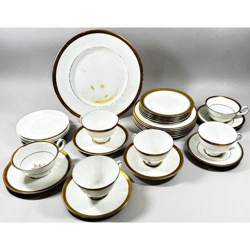 79 - A Susie Cooper coffee service in a black and white colourway, together with Royal Doulton Royal Gold... 