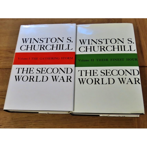 829 - A library of books by Winston Churchill (six volumes on World War II and four volumes on The History... 