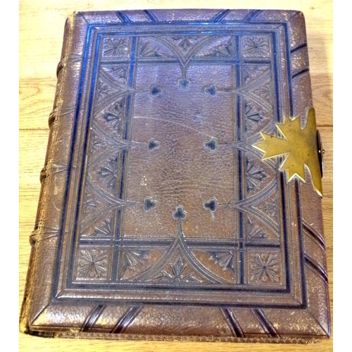 844 - A group of religious texts to include a leather bound Family Bible (1866) with brass clasp, a Book o... 