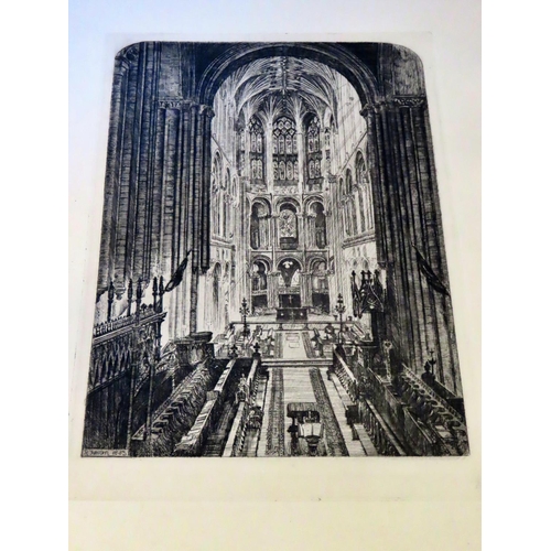 858 - A large (50 x 35cm) tome on Cathedral Cities - Ely and Norwich (1883) drawn and etched by R Farren (... 