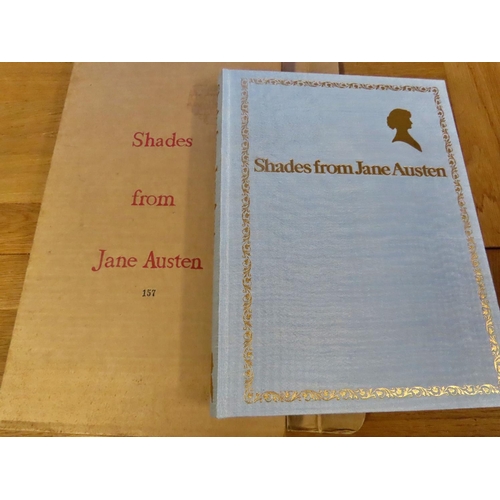 861 - Shades from Jane Austen, written and illustrated by Honoria D Marsh (1975) - a pale blue silk and gi... 