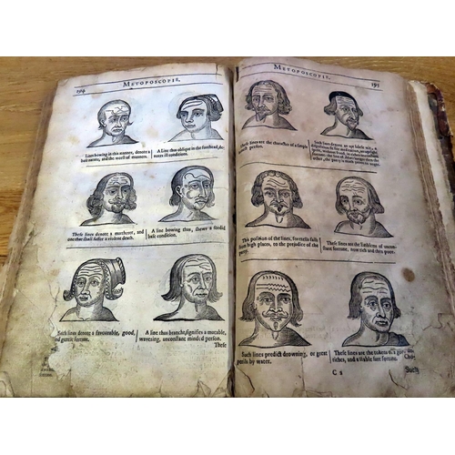 862 - Physiognomy and Chiromancy, by Robert Sanders - a 17th century publication on the art and practice o... 