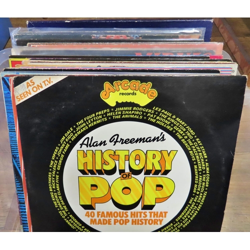 874 - A small collection of compilation albums, rock, pop, country and soul from the 1950s to 80s includin... 