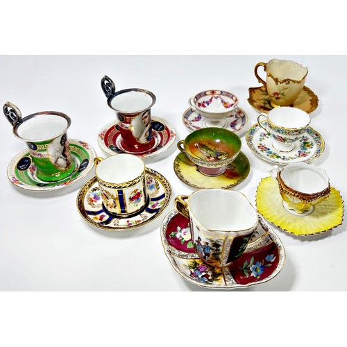 110 - A mixed collections of ceramics to include cabinet cups and saucers, trinket boxes to include Royal ... 