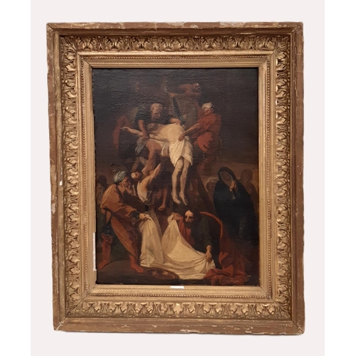 1826 - After Jean Baptiste Jouvenet (1644-1717)- 'The Descent from the Cross' (18th/19th century), oil on b... 