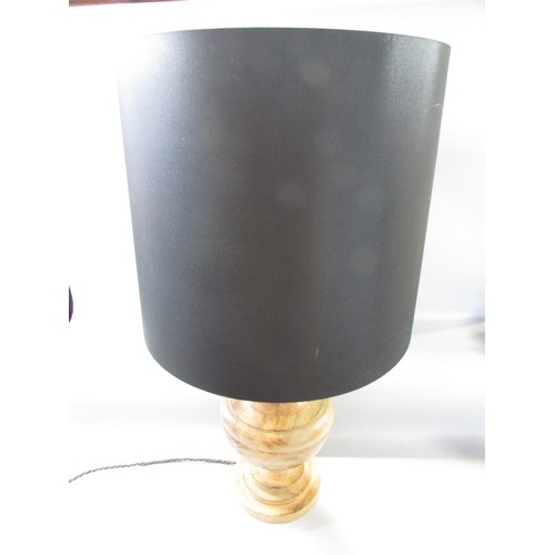 619 - A wooden Pooky Verona table lamp with a shade 43cm high.