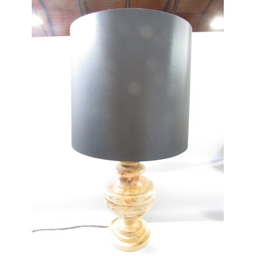 619 - A wooden Pooky Verona table lamp with a shade 43cm high.