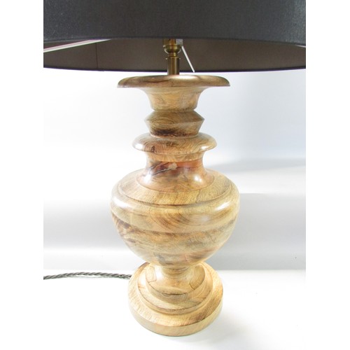 619 - A wooden Pooky Verona table lamp with a shade 43cm high.