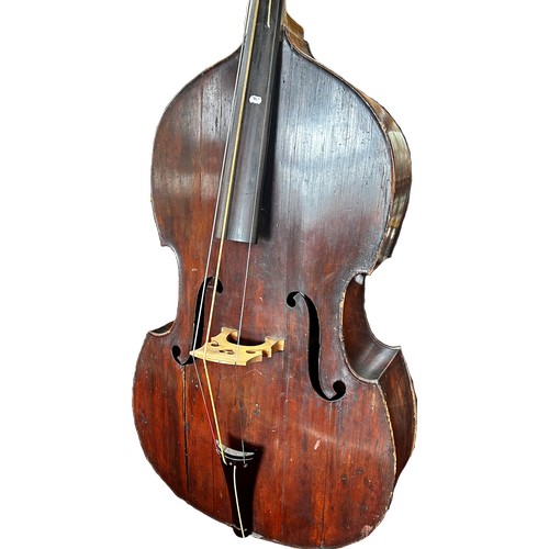 736 - A Double Bass with no makers label and in need of restoration, 192cm x 54cm