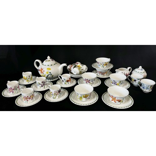 1 - A large collection of contemporary Portmeirion dinner and tea wares, six person setting, The Ladies ... 