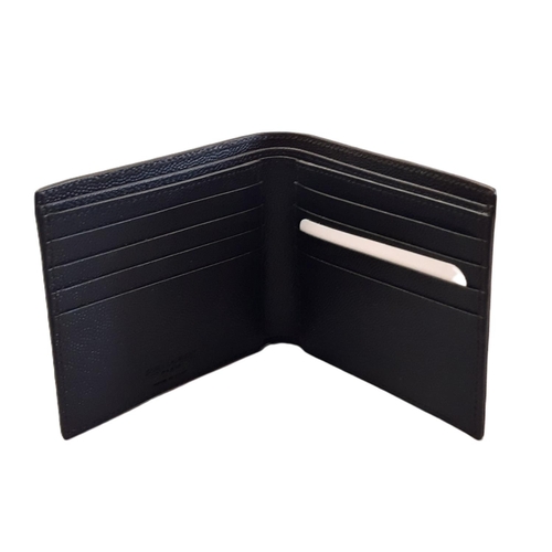 8 - Single compartment wallet by Saint Laurent in black 'Grain de Poudre' matt leather 11x9.5cm, unused ... 