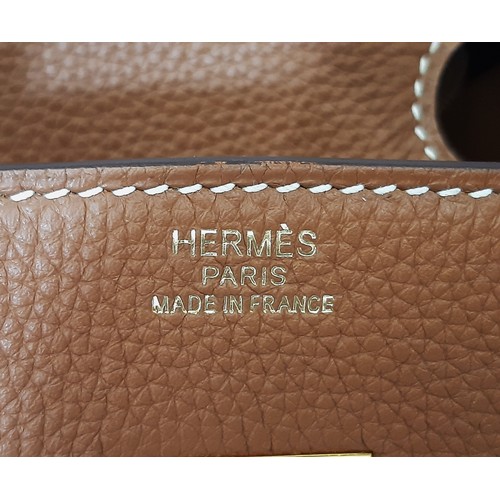 20 - A Birkin 30 bag by Hermes in Gold Epsom leather with gold hardware 2021. Unused, with padlock and ke... 