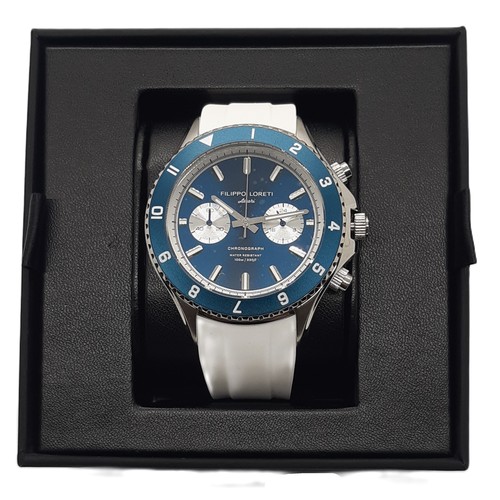 29 - Ascari Blue Pearl Chronographic Watch by Filippo Loretti with 42mm case, quartz movement and integra... 