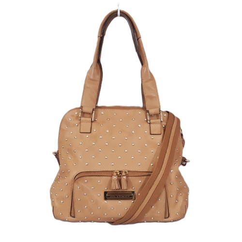 37 - Anya Hindmarsh handbag in gold studded leather, with twin top handles, detachable shoulder strap and... 