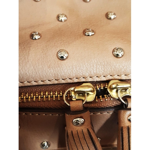 37 - Anya Hindmarsh handbag in gold studded leather, with twin top handles, detachable shoulder strap and... 