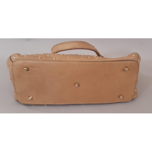 37 - Anya Hindmarsh handbag in gold studded leather, with twin top handles, detachable shoulder strap and... 