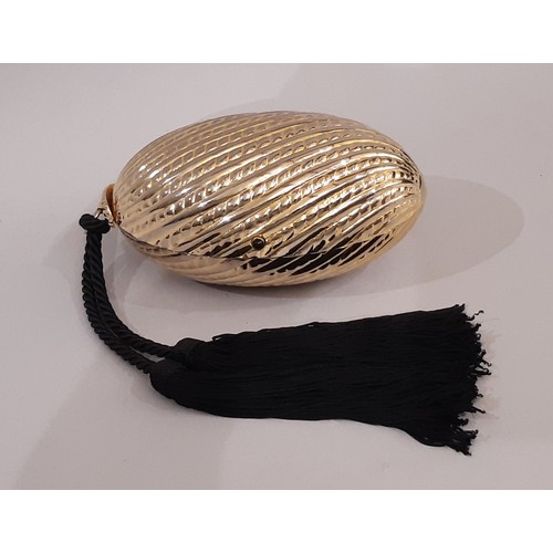 42 - An unusual vintage evening bag by Fior of Knightsbridge in the style of a Bulgari Melone purse with ... 