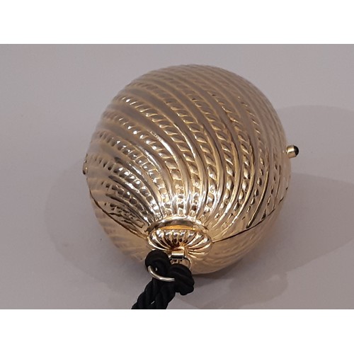 42 - An unusual vintage evening bag by Fior of Knightsbridge in the style of a Bulgari Melone purse with ... 