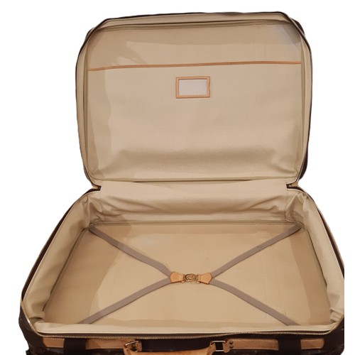 68 - Louis Vuitton satellite 65 suitcase in monogrammed canvas and natural leather, made in France 2002, ... 