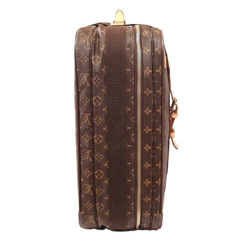 68 - Louis Vuitton satellite 65 suitcase in monogrammed canvas and natural leather, made in France 2002, ... 