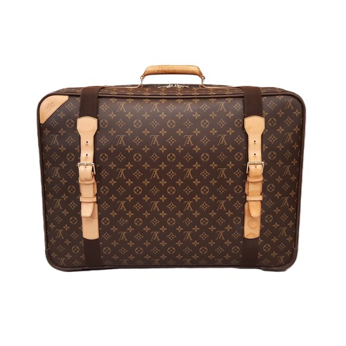 68 - Louis Vuitton satellite 65 suitcase in monogrammed canvas and natural leather, made in France 2002, ... 