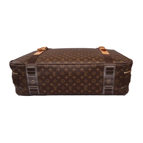 68 - Louis Vuitton satellite 65 suitcase in monogrammed canvas and natural leather, made in France 2002, ... 