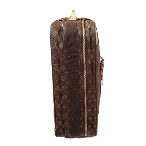 70 - Louis Vuitton satellite 70 suitcase in monogrammed canvas and natural leather made in France 2002, w... 