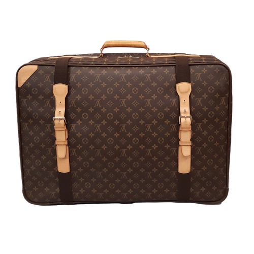 70 - Louis Vuitton satellite 70 suitcase in monogrammed canvas and natural leather made in France 2002, w... 